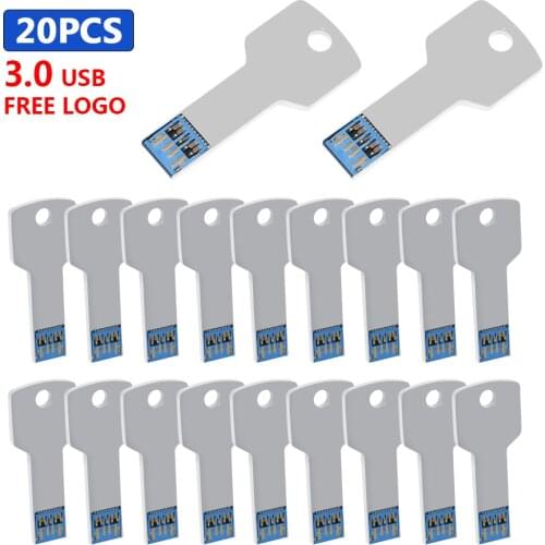 Bulk 20pcs free Personalize logo usb flash drive Waterproof USB 3.0 pen drive u disk memoria 128GB 64GB 32GB 16GB 8GB usb stick