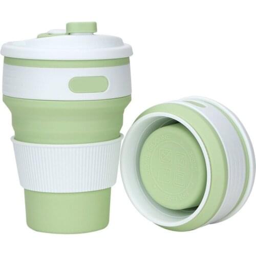 Hot Folding Silicone Cup Portable Silicone Telescopic Drinking Collapsible Coffee Cup Multi-function Foldable Silica Mug Travel
