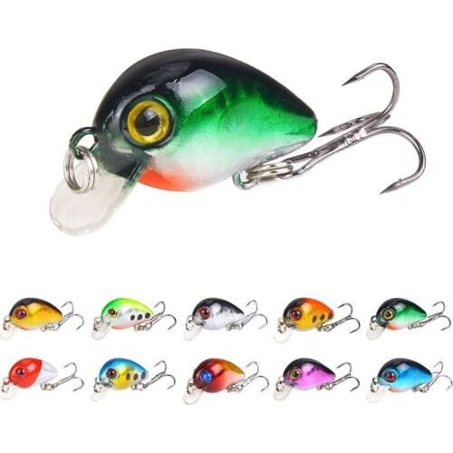 1PCS 30mm 2g Crazy wobbler Mini Topwater Crankbait Artificial Japan Hard Bait Pesca Floating Fishing Lures bass Pesca