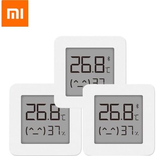 Bundled Sale Xiaomi Smart LCD Screen Digital Thermometer 2 Mijia Bluetooth Temperature Humidity Sensor Moisture Meter Mijia App
