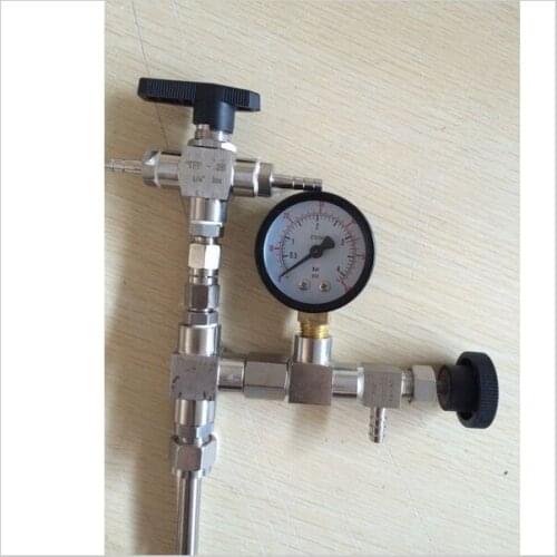 Homebrew Stainless Steel Counter Pressure Beer Bottle Filler CO2 with regulator gauge