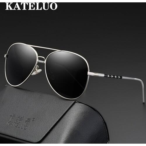 KATELUO Brand Classic Mens Aluminum magnesium Sunglasses Polarized Lens UV400 Male Sun Glasses For Men Eyewear Accessories 6606