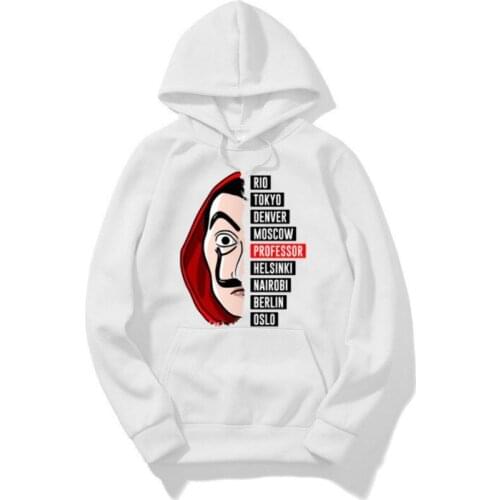2020 La Casa De Papel Printed Hooded Sweatshirt Top Cosplay Costumes Top Unisex Funny Top Fashion Female Clothes T-shirt