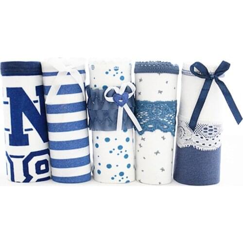 5pcs/lot Girl Panties Cute Cartoon Cotton Kids Underwear Comfortable Breathable Fashion Young Womens Underpants Lace Lingerie