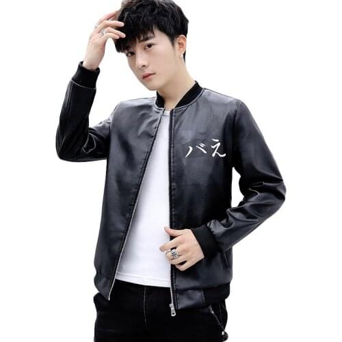 VERSMA Pilot Motorcycle Bomber Men Leather Jacket Coat Japanese Harajuku Slim Fit Baseball Men Leather Biker Jacket Dropshipping