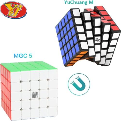 YongJun MGC5 5x5 Magnetic YJ 5x5x5 Speed Cube YuChuang V2 M Stickers sticker Magic Cube Magico Puzzle baby kids toys