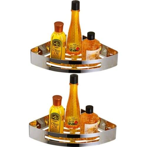 304 stainless steel Bathroom Shelf Bath Shower Rack Shower Shelf Bath Holder Bolt Inserting Type Corner Shelf bath hardware