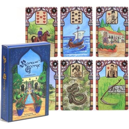 Rana George Lenormand 42-Card Deck Includes Extra Man And Woman Cards With Guidebook Rana Explains The Cards Game Crystal Spirit