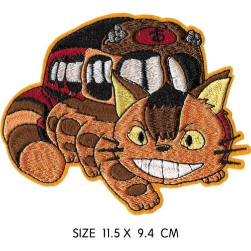 5PCS/Set Anime Totoro Cat Icon Patches Iron on Apparel for DIY Accessories Applique Embroidery Sewing Supplies Fabric Badges