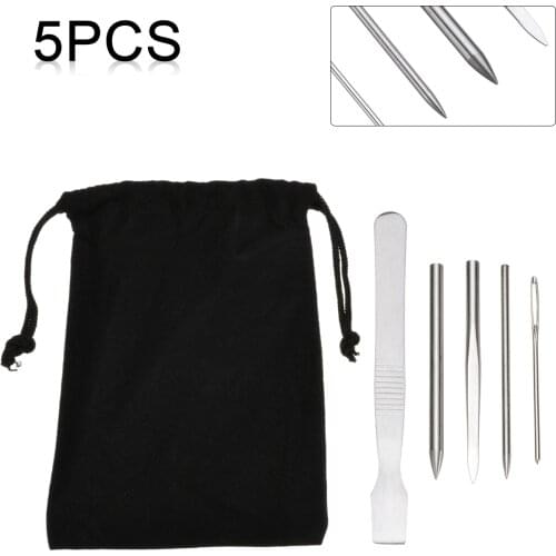 5pcs/set Stainless Steel Paracord Fid Survival Bracelet FID Lacing Stitching Needles Smoothing Tool for Backpacks School Bags