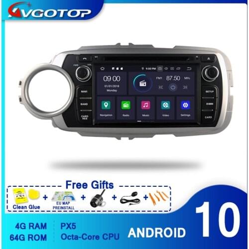 AVGOTOP Android 10 CAR DVD PLAYER for TOYOTA YARIS 2012-2016 Auto Radio Carplay IPS HD Screen NAVIGATION