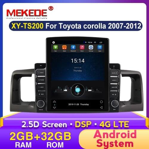 Android 2 Din Car Radio Head Unit Multimedia Player For Toyota Corolla BYD F3 2007 2010 2011 2012 2013 E120 Navigation Stereo FM