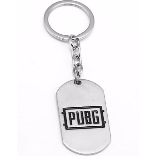 Game pubg Keychain Car Metal Playerunknowns Battlegrounds Key Chain Men dog tag Pendant Key Ring Women Jewelry llaveros New