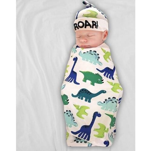 Infant Wrapper Hat Sleeping Bag Set Cocoon-style Anti-startle Cotton Quilt Swaddle Newborn Blanket Scarf