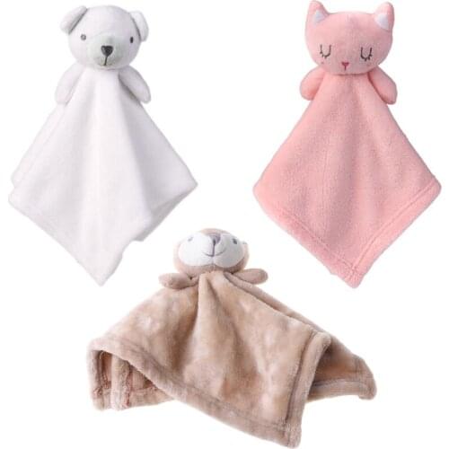 Baby Velvet Appease Towel Cartoon Animal Doll Soothing Teether Blanket Newborn Infants Nursing Sleep Toys