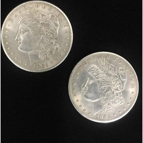 Double Sided Morgan Dollar (Heads or Tails) Close up Magic Tricks Illusions Bill Money Magic Coin Magic Accessories Magician Toy