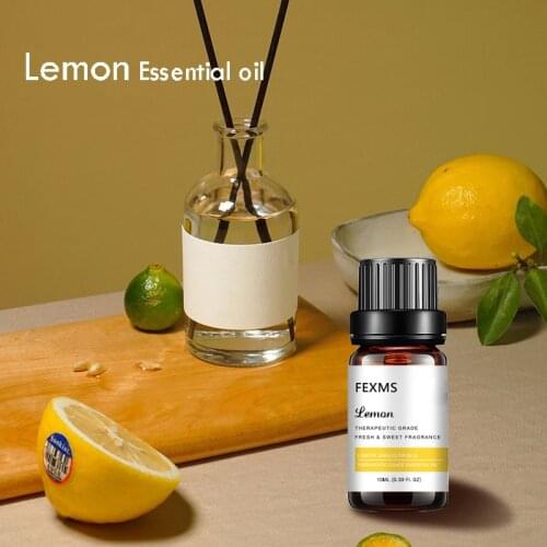 Lemon Essential Oil for Skin Care Natural Lemon Oil to Uplift Mood Therapeutic Grade Lemon Essential Oils for Aromatherapy 10ml