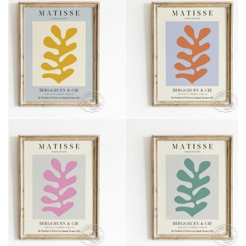 Henri Matisse The Cut-Outs Exhibition Museum Poster, Abstract Irregular Shapes Canvas Painting, Minimalism Home Decor Picture