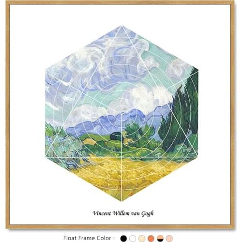 The Painting A Wheatfield, with Cypresses Geometric picture by Vincent van Gogh On Canvas Painting For Home Decoration No frame