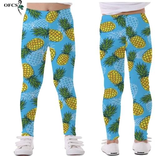New Girls High Elastic Leggings Children Fashion Trousers 5-15Years Girls Spring Casual Thin Clothing Kids Floral Printing Pants