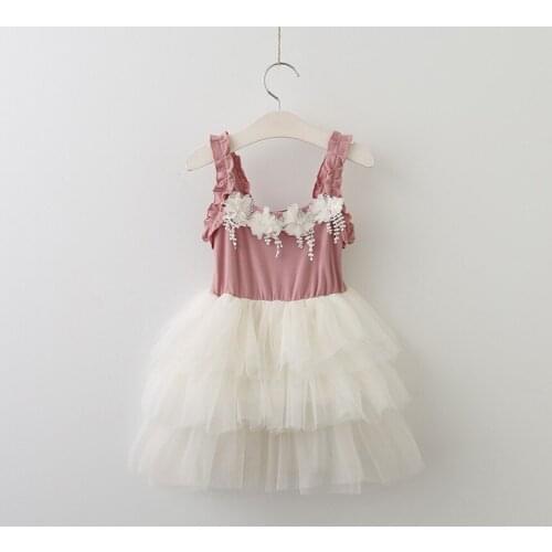 2018 Summer Girls Puffy Slip Dress Princess Girl Tutu Vest Dresses Girl Boutique Costumes for Wedding Birthday