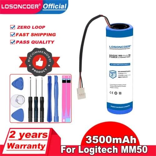 LOSONCOER 3500mAh NTA2479 For Logitech MM50, Pure-Fi Anywhere Speaker 1st Battery