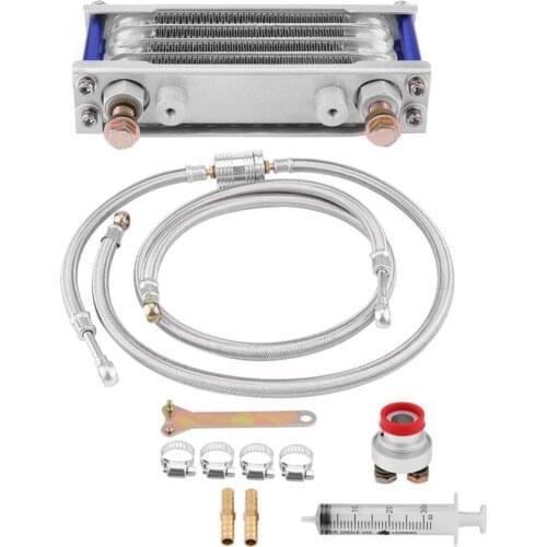 Motorcycle 65ml Oil Cooler Engine Oil Cooling Radiator System Kit for Honda GY6 Engine Motorcycle Oil Cooler Motor Accesories
