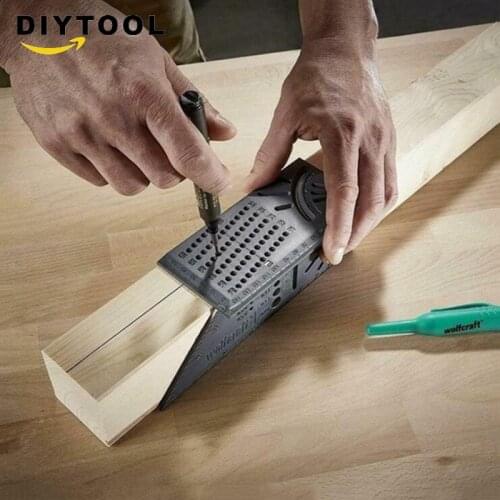 Wood Working Ruler 3D Miter Angle Measuring Rulet Multi-function Ruler Square Size Measuring Tool