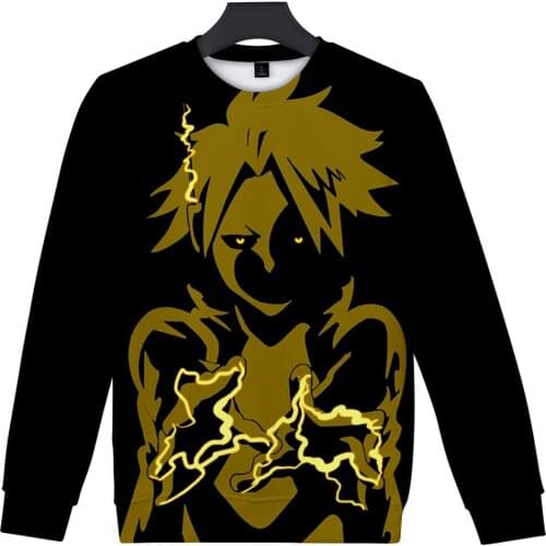 2020 New Denki Kaminari 3D Print Round Neck Sweatshirt Men/Women Fashion Hip hop Personality Autumn Winter Clothes