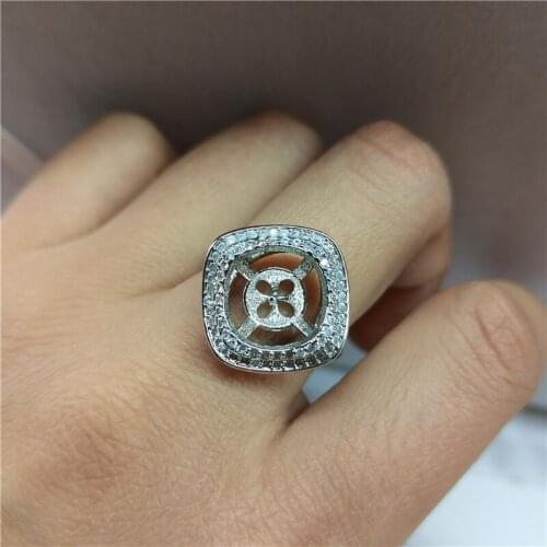 New Trendy Ring Mountings Base Findings Mount Component Jewelry Settings Parts for Pearls Stones Crystal Agate Coral Jade