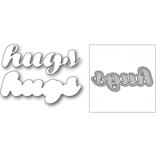 New 2020 Hugs Luscious Script Word Metal Cutting Dies for DIY Scrapbooking Paper and Card Making Decorative Embossing No Stamps