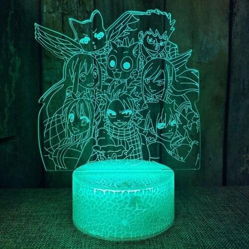 New Acrylic Anime Lamp 3D Baby Holiday Christmas Gift Nightlight Manga Fairy Figure LED Night Light Creative Lava Lampara