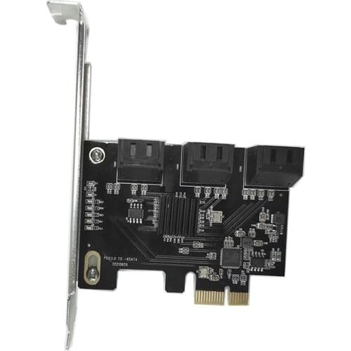 PCI-E Expansion Card PCI-E to 6-Port SATA3.0 6Gbps Adapter Card to Expand IPFS Hard Disk 88SE92 SATA Expansion Card