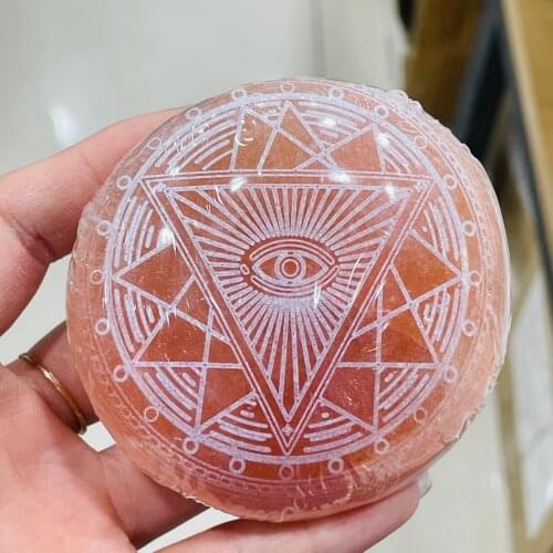 Natural Orange Gypsum Quartz Gemstone Yoga Chakra Therapy Stone Reiki Decor