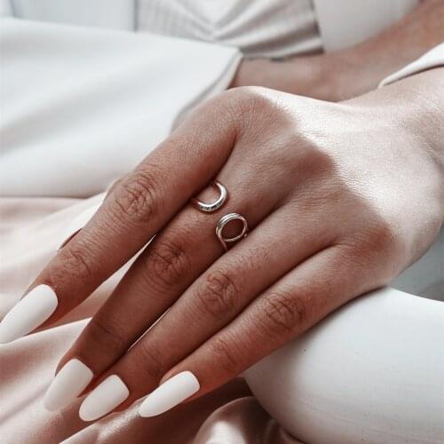 MANGOSKY New Design Twine Style Simple Rings For Women Open Ring