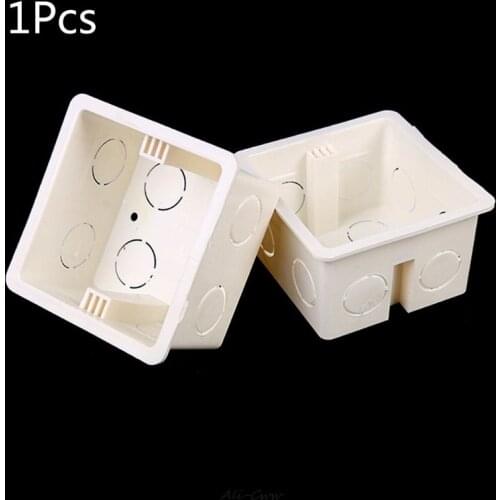86X86 PVC Junction Box Wall Mount Cassette For Switch Socket Base Switch Bottom Box Electrical Box Accessories