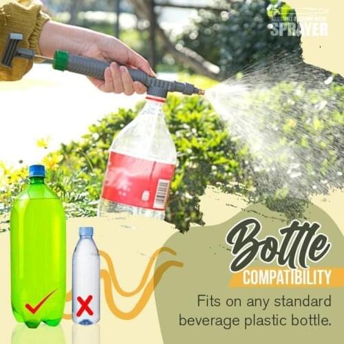 Household High Pressure Air Pump Manual Sprayer Plastic Garden Trolley Adjustable Nozzle Watering Spray Sprayer Head with Joint