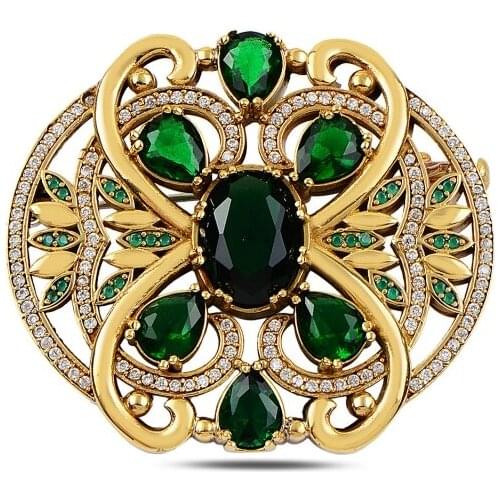 Silverlina Silver Zircon Stone Authentic Brooch