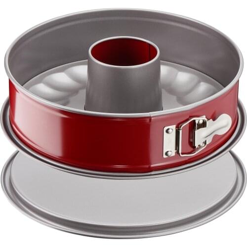 Tefal Delibake 1642014 Springform Cake Tin 19 cm Steel Carbon Red Removable Bottom Non-Stick Metal Bake Mould Round Cake Pan