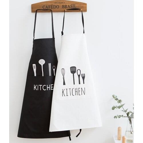 Nordic style cloth creative apron men and women fashion bakery kitchen home half-length waist waterproof and oil-proof apron