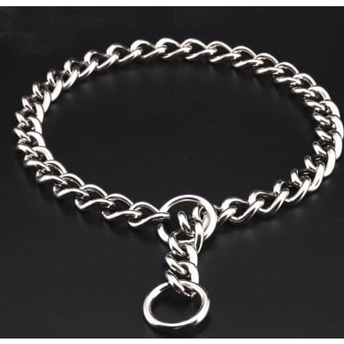 304 Stainless Steel P Chain for Dogs Training Choke Collars for Large Dogs French Bulldog German Shepherd Heavy Duty Pet Collar