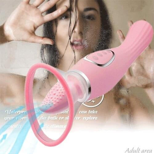 Nipple Suction Cup Massager G-Spot Vibrator Clitoral Stimulation Female Sex Toy Vibrator Silicone Dildo Vibration Adult Products