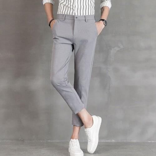 2021 Four Season Classic High quality Mens Casual Pants Trousers Men Casual Pants Business Straight Plus Size Suit Pants