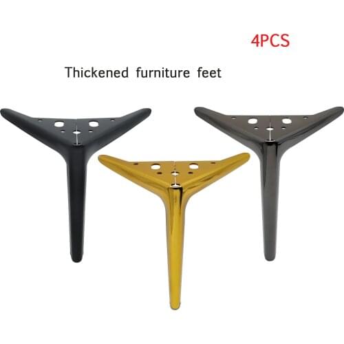 4Pcs Metal Pads Support Feet Tea Coffee Table Bathroom Ark Stool Stand Sofa TV Furniture Legs For Dresser Chairs Desk Protector