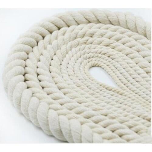 5-15mm Beige Twisted Cotton Rope For Home Craft DIY Handmade Decor Thick Cotton String Cords Accessories 10 Meters Thread Rope