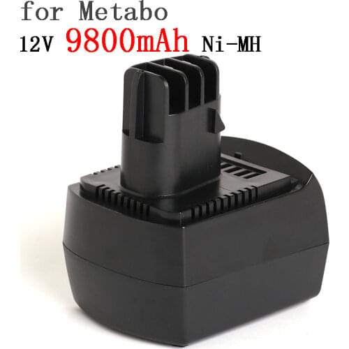 Original 12V 9800mAh Ni-MH Replacement Power Tool Battery for METABO 6.02151.50 BZ12SP BS 12 SP, BSZ 12, BZ 12 SP, SSP 12, ULA96