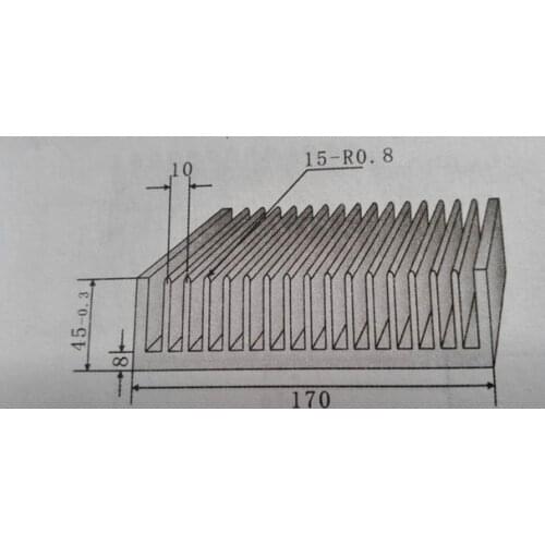 Free Ship High power radiator 170*45*100mm Heatsink width 170mm,high 45mm,length 100mm any custom processing aluminum heat sink