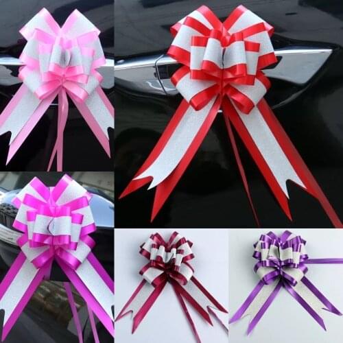 Luster double Stitching color 50mm large Pull Bow ribbon for Gift Packing Party Wedding Car rearview mirror Decoration 50pcs/lot