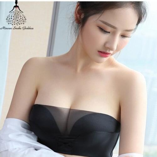 Sexy Push Up Bras For Women Strapless Lace Brassiere Underwear BH AB Cup Seamless Bralette Famale Fly Invisible Bra