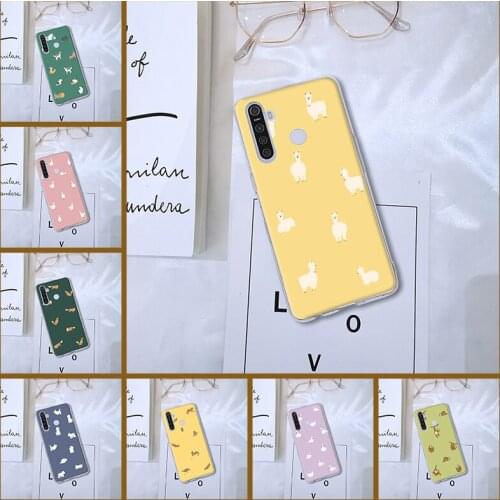 Back Cover For Realme C3 X3 Xt C11 6i X Yellow Dog Pink Cat Soft Phone Case For Oppo Realme 5 6 X50 X2 Pro Silicone Transparent